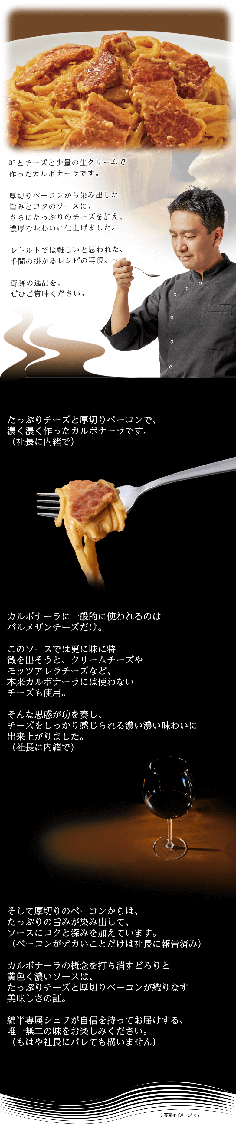 シェフ監修_カルボナーラ説明
