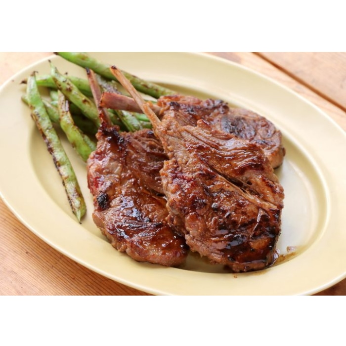 [冷凍][直送10]ラムの骨付きカルビ(味付) 230～270g 【配送指定日不可】1038