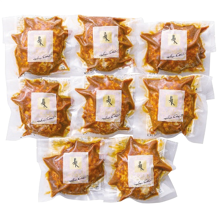 [冷凍][直送商品]ラ･ロシェル 坂井宏行監修 お肉の旨みをとじこめたハンバーグデミグラスソース8個 (1271-058)