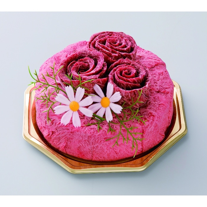 [冷凍][直送商品]母の日 5/8-10お届け ビーフマイスター松阪牛お肉ケーキ&ゆびさきトングセット 【配送指定日不可】 (1854-888)