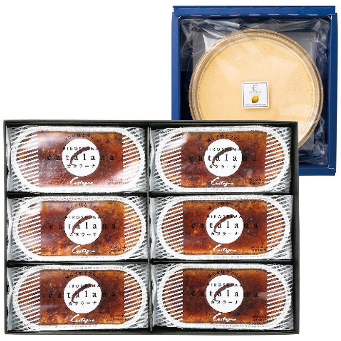 [冷凍][直送10]お中元 カスターニャ カタラーナ6個・レモンチーズケーキセット (1617-040)