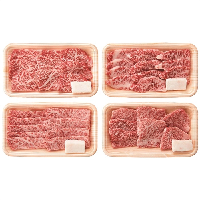 [冷凍][直送10]お中元 松阪牛 松阪牛 人気の焼肉4種食べ比べセット (1644-061)
