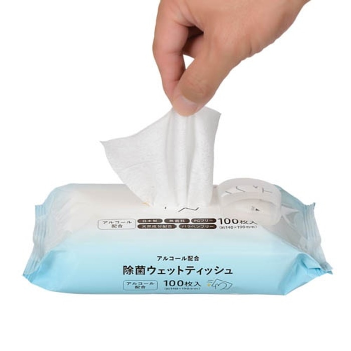 [取寄10][まとめ買い]【36個セット】アルコール除菌ウェットティッシュ100ソフトケース [4589458483406]