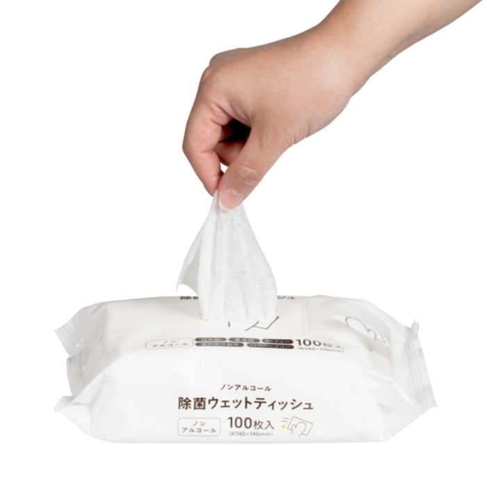 [取寄10][まとめ買い]【36個セット】ノンアルコール除菌ウェットティッシュ100枚 ソフトケース [4589458483413]