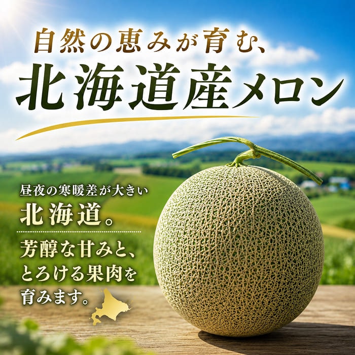 [直送商品]北海道メロン 赤肉2個 【綿半お中元】 【6/19～8/10順次お届け】