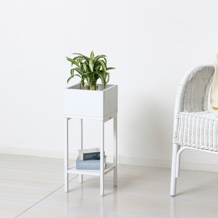 プランタースタンド棚付 ロー 23428 白木目 (本州四国九州限定)