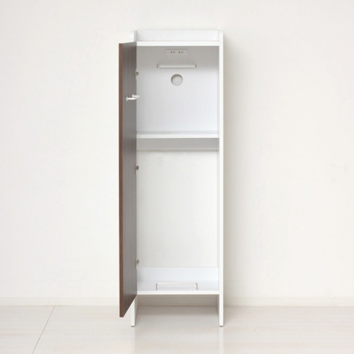 クリーナーグッズ収納 2口コンセント付き 25236 ブラウン (本州四国九州限定)