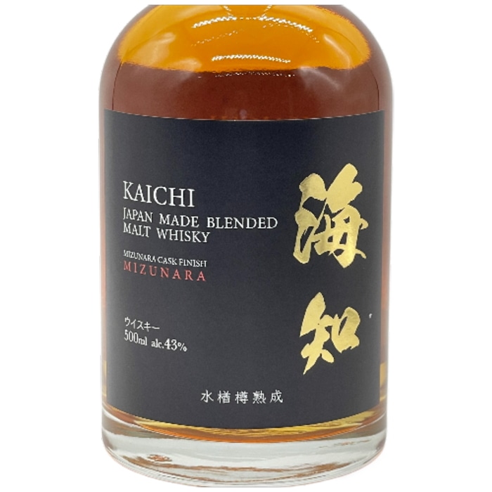 海知 KAICHI ミズナラ 水楢樽熟成 ジャパニーズブレンデッドウイスキー 500ml 箱付