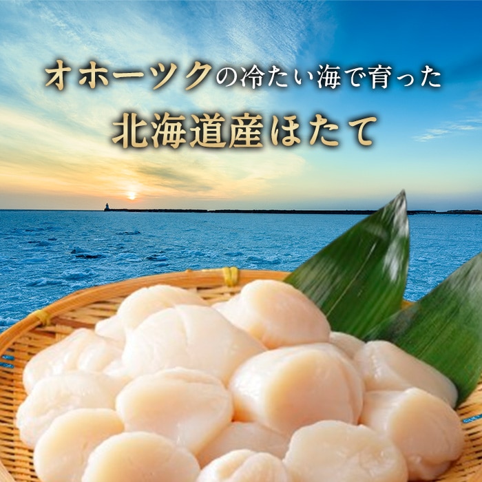 [冷凍]送料無料 北海道産 無選別加熱用 ホタテ 貝柱 1kg