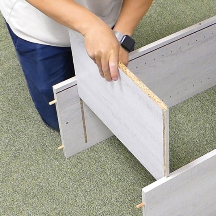 らくらく組立文庫本棚W450 25501 ホワイト (本州四国九州限定)