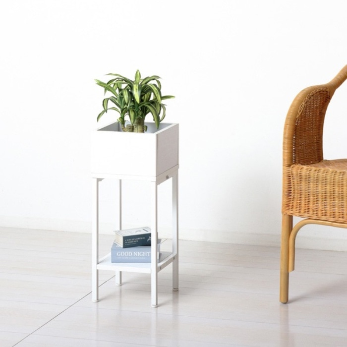 プランタースタンド棚付 ロー 23428 白木目 (本州四国九州限定)