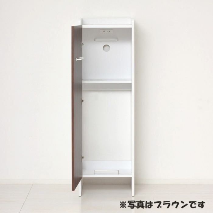 クリーナーグッズ収納 2口コンセント付き 25233 ホワイト (本州四国九州限定)