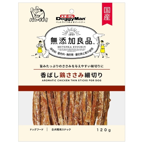 ドギーマン 無添加良品香ばし鶏ささみ細切り [120g]