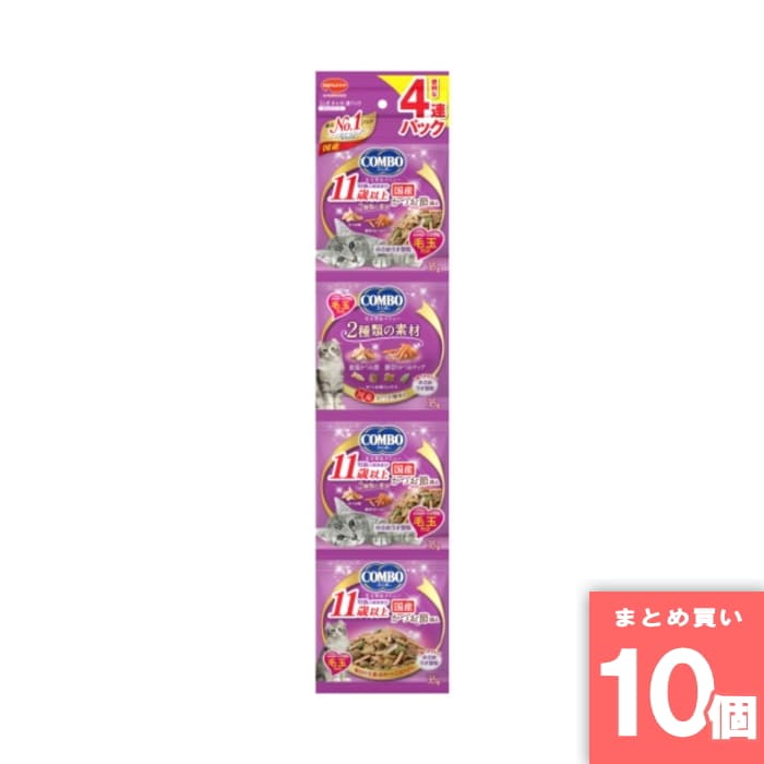 [取寄10][まとめ買い]【10個セット】日本ペット コンボ連パック 毛玉11歳かつお節 [4902112043271]