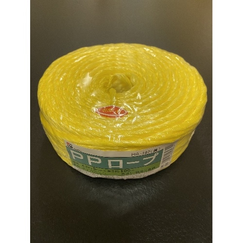 PPロープ 5×100m 黄 HR-197 イエロー