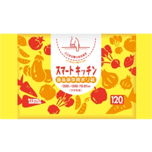 K18スマートキッチンマチ付き保存袋120枚 半透明