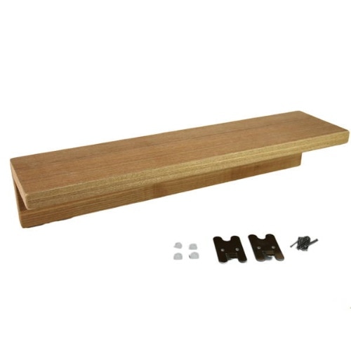 石膏ボード用 壁掛けシェルフ 小 木目 [1個]
