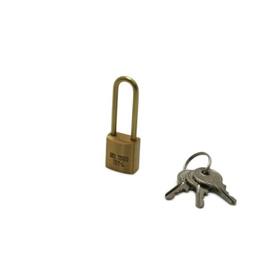 シリンダ-弦長錠 15mm 3本キー 真鍮 [1個]