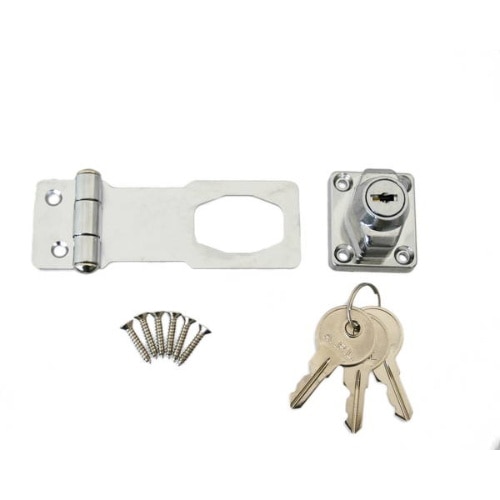 鍵つき掛金錠 75mm 3本キー シルバー [1個]