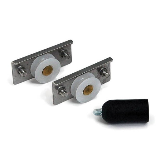 取替戸車 4D-M型 (丸) ジュラコン車 シルバー [2個]