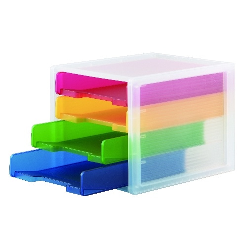 サンカ コロル カラーレターケース 4段 A4 [1個]