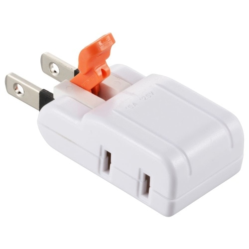 らく抜きマイクロタップ2口 HS-TM2B3-W ホワイト