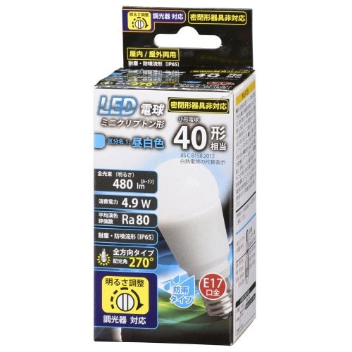 LED PS E17 4.9W N/D LDA5N-G-E17/D G11 ホワイト