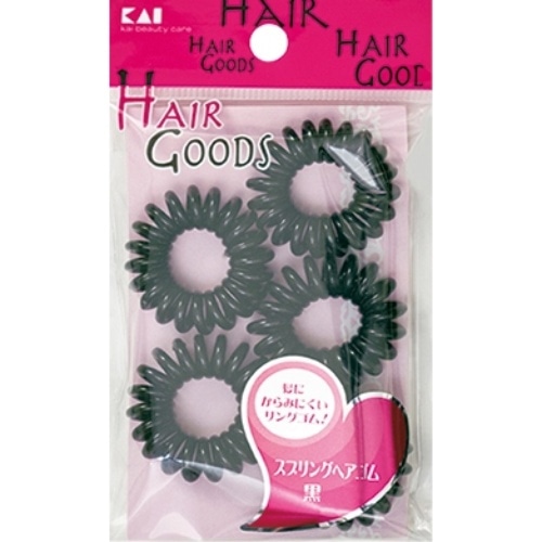 H/Gスプリングヘアゴム黒