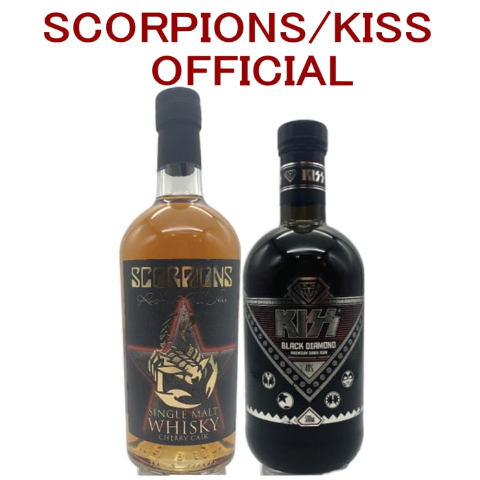 【在庫限り】 2本セット ( KISS キッス ラム 500ml / SCORPIONS スコーピオンズ ウイスキー 700ml )