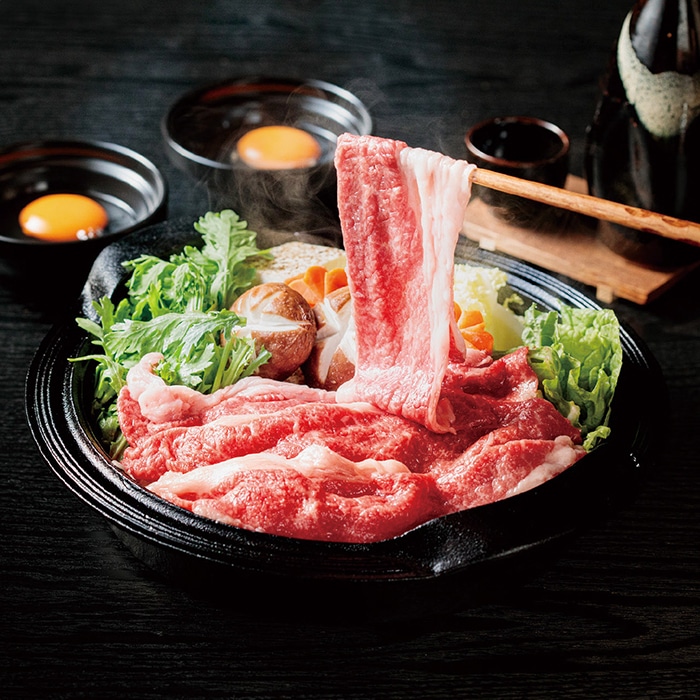 [冷凍][直送商品]肉の名門ヤマシゲ 黒毛和牛すき焼き用(約200g) (1269-041)