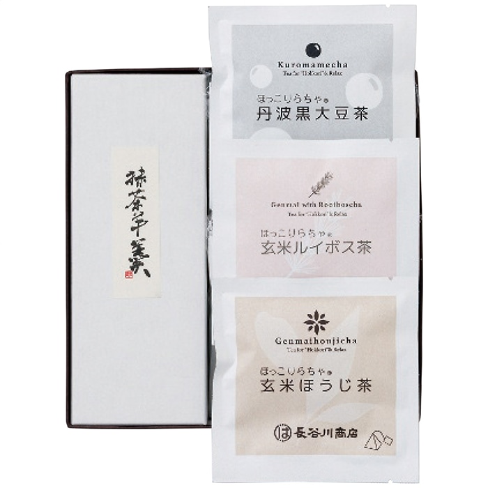 [直送商品]菓心谷常 絹ごし羊羹(抹茶)1本・お茶3種セット (1280-021)