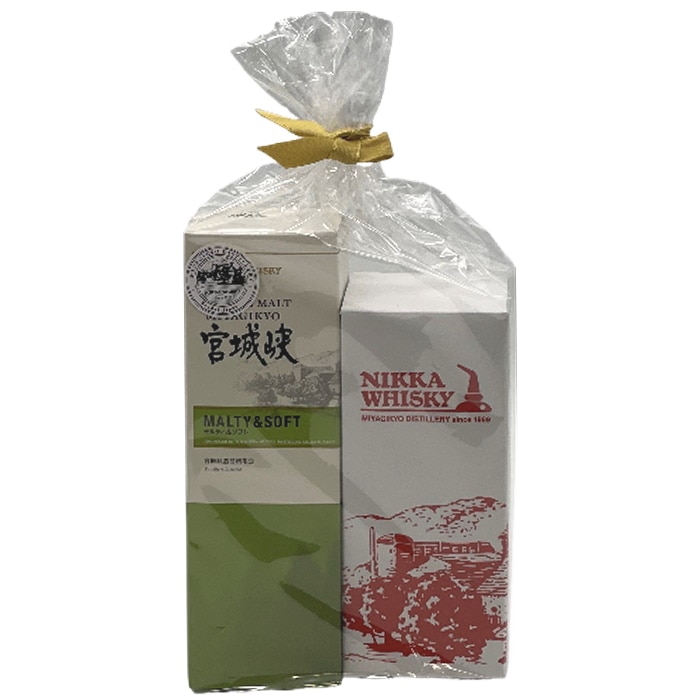 シングルモルト 宮城峡 モルティ&ソフト 180ml ・ オリジナルショットグラス セット
