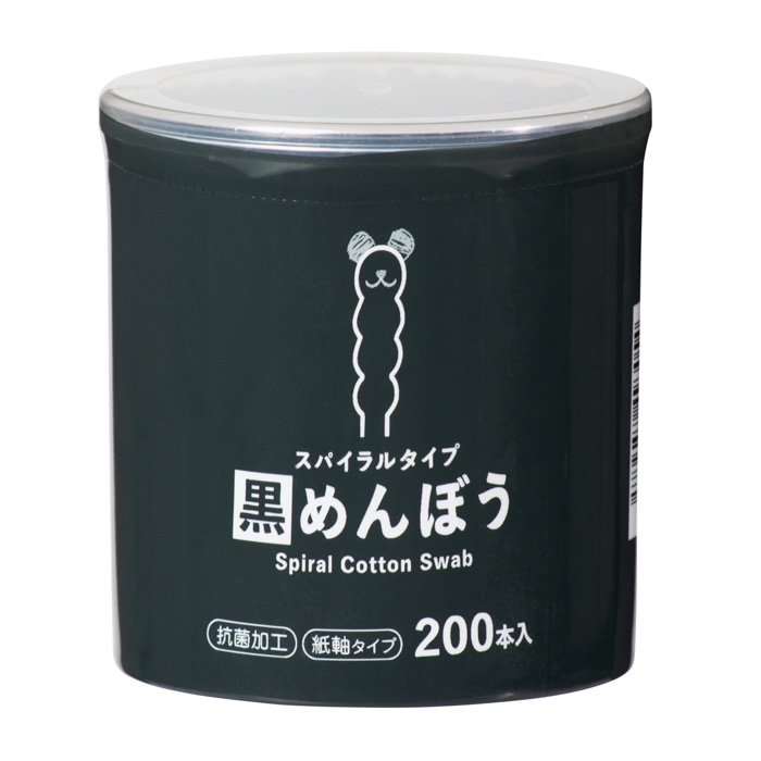 綿棒　黒スパイラル　[1個】