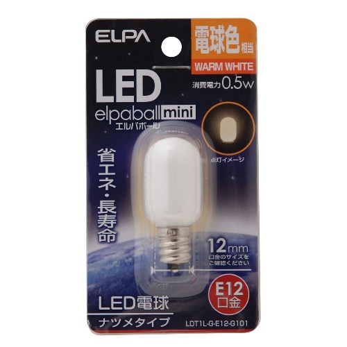 [取寄10]LEDナツメ形E12 LDT1L-G-E12-G101 電球色相当 [4901087190584]