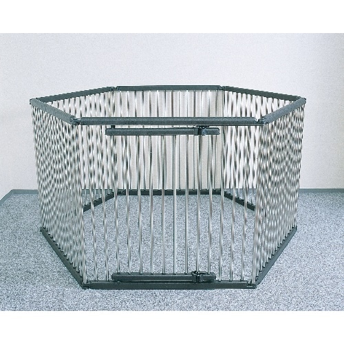 アイリスオーヤマ パイプ製ペットサークル(ステンレス) UCS-126 ダークブラウン [1台入]