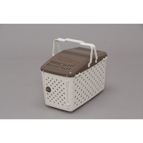 アイリスオーヤマ おでかけキャリー P-HC-450 アイボリー/ライトブラウン [1個入]