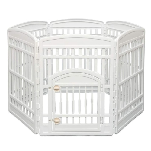 アイリスオーヤマ ペットサークル CI-906EW/D ホワイト/ベージュ [1台入]