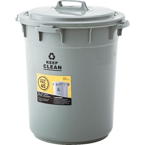 [直送3]ゴミ箱 ダストボックス ペール 45L LFS-765GR グリーン (直径42.5×高さ52)(本州四国九州限定)