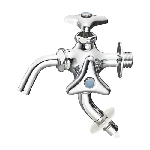 JF123TK－1 洗濯機用二口横水栓 [1個]