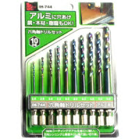 iHelp(アイヘルプ) 六角軸 アルミ用ドリル 10本セット IH-744