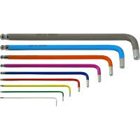 KNO カラー六角棒レンチ 9本組 EXロング