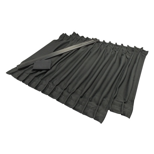 スムースカーテン ドレープ2 クロL LS-133 黒