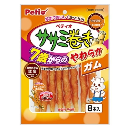 ペティオ ササミ巻き7歳やわらかガム8本
