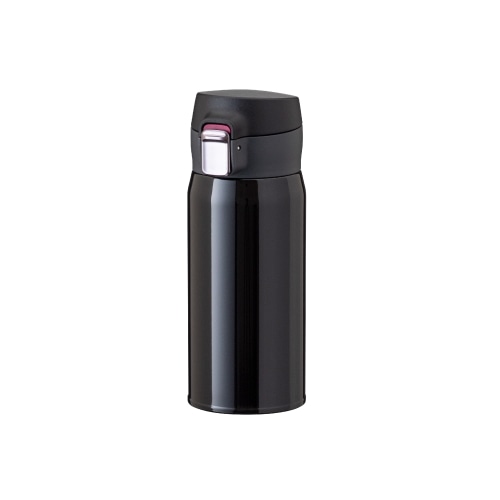 水筒 ワンタッチマグ 365ml 超軽量 約170g 69℃以上 / 6時間 真空断熱 二重構造 WREW-350BK ブラック