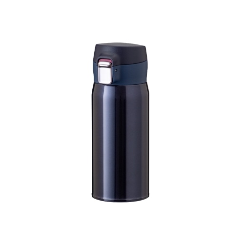 水筒 ワンタッチマグ 365ml 超軽量 約170g 69℃以上 / 6時間 真空断熱 二重構造 WREW-350NV ネイビー