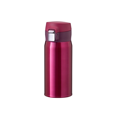 水筒 ワンタッチマグ 365ml 超軽量 約170g 69℃以上 / 6時間 真空断熱 二重構造 WREW-350RD レッド