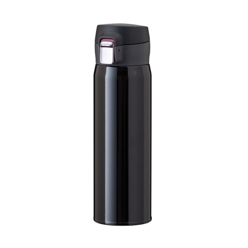 水筒 ワンタッチマグ 495ml 超軽量 約200g 72℃以上 / 6時間 真空断熱 二重構造 WREW-500BK ブラック