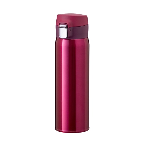 水筒 ワンタッチマグ  495ml 超軽量 約200g 72℃以上 / 6時間 真空断熱 二重構造 WREW-500RD レッド