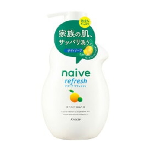ナイーブリフレッシュボディソープポンプ海泥配合