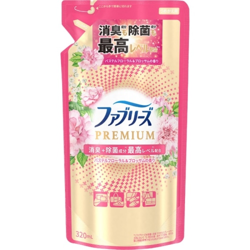 ファブリーズW除菌＋消臭 プレミアム パステルフローラル＆ブロッサムの香り つめかえ 320ml